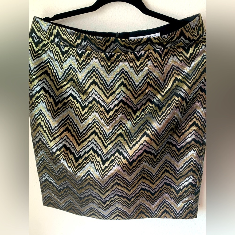 Trina Turk metallic miniskirt
